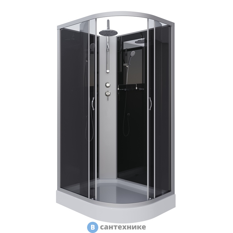 Душевая кабина Niagara NG-3512-14LBKT (1200х800х2150) низкий поддон, стекло тонированное