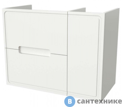 картинка Тумба под раковину Taliente TA-MBO-90PR(L)-blanco Olejo 90 L, напольно-подвесная белый глянец