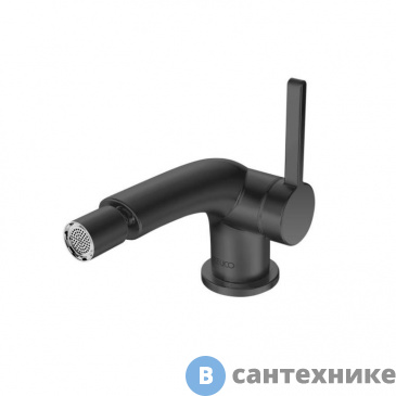картинка Смеситель Keuco EDITION 400 для биде, с гарнитурой, хром чёрный шлифованный (51509130000)