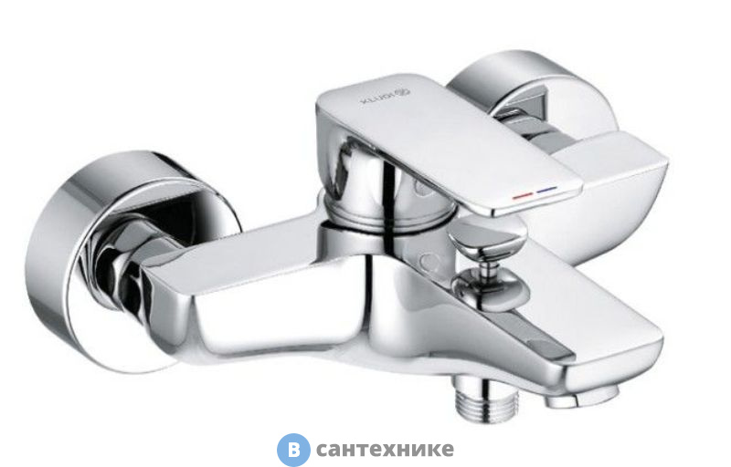Однорычажный смеситель Kludi PURE&STYLE 406810575 для ванны и душа