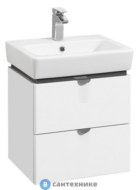Тумба под раковину Акватон СКАЙ 50 /40,4х47,2х48/ (белый глянец) (1A238001SY010)
