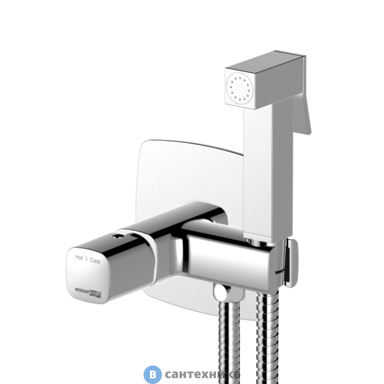 Смеситель WasserKRAFT Naab 8638 встраиваемый для душа с гигиенической лейкой