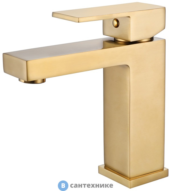 Смеситель ABBER Daheim AF8210G для раковины, золото матовое