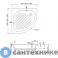 картинка Душевой поддон RGW BP/CL-S 80*80*15 h27 полукруглый (16180488-51), без сифона