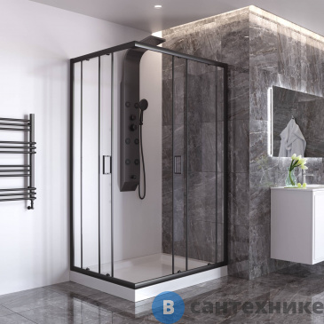 картинка Душевой уголок  Taliente TA-09120-1CB 120х90 стекло прозрачное 6 мм, без поддона