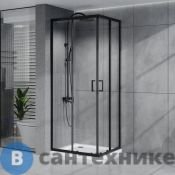 Душевое ограждение Azario VIENNA SQP-90х90х195-MB-CL, прозрачное стекло 6 мм, профиль матовый черный (AZ-R36-90-MB-CL)