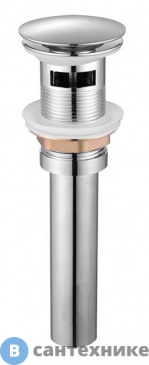 картинка Донный клапан WELTWASSER WW PP GL-CR для раковины, хром