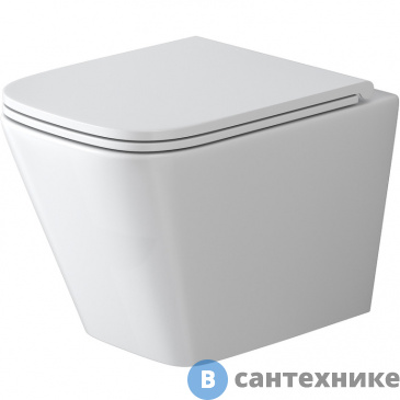 картинка Унитаз подвесной Grossman GR-4479SQ (490*345*355) безободковый, с тонкой крышкой