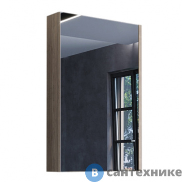 картинка Зеркало-шкаф Comforty Порто-50 дуб дымчатый