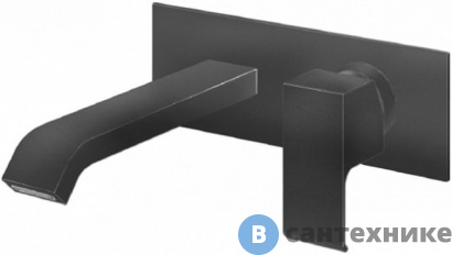 картинка Смеситель Cezares PORTA-BLI-NOP для раковины однорычажный, с донным клапаном, чёрный матовый