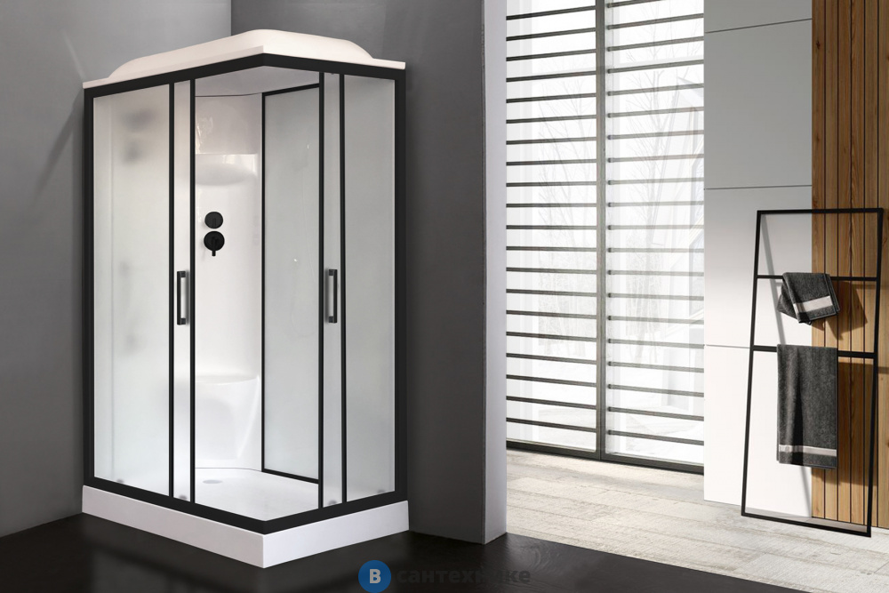 Душевая кабина Royal Bath RB 8120HP6-WC-BL 1200x800x2170 L (белое/матовое) (RB8120HP6-WC-BL-L)