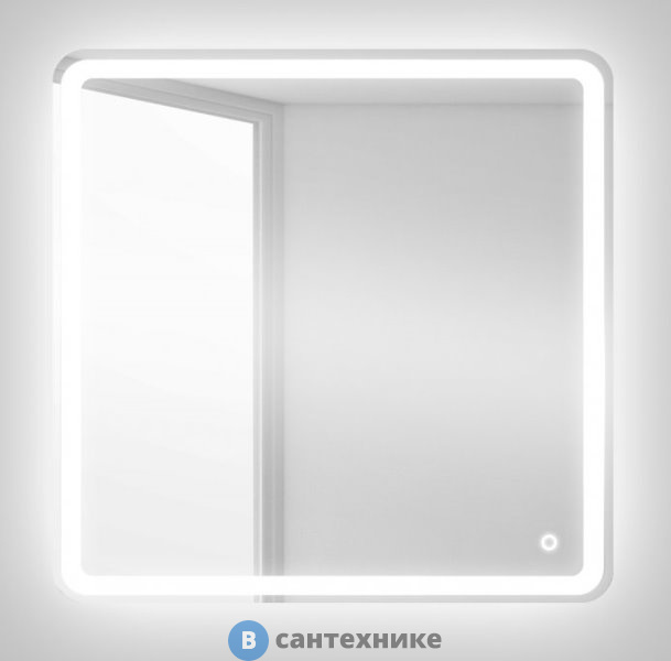Зеркало BelBagno SPC-MAR-600-600-LED-TCH с встроенным светильником и сенсорным выключателем 600x30x600