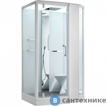 картинка Душевая кабина Orans SR-89105RS White, Long door handle (1200x900x2200)