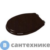 Сиденье SIMAS Lante для унитаза с ручкой, дерево, noce/хром, микролифт (LA008noce/cr)