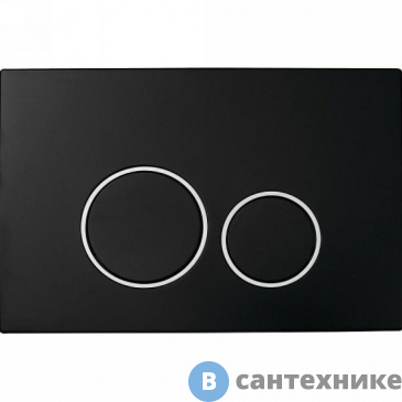 картинка Кнопка смыва Boheme 662 для инсталляции, пластик black CHROMO, круглая