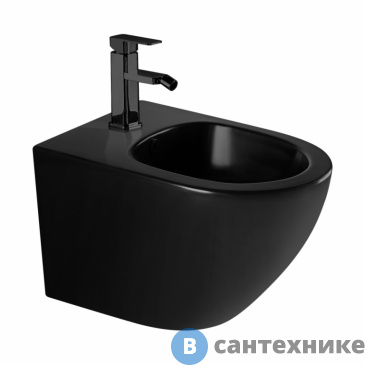 картинка Биде ABBER Bequem AC1150MB подвесное черное матовое