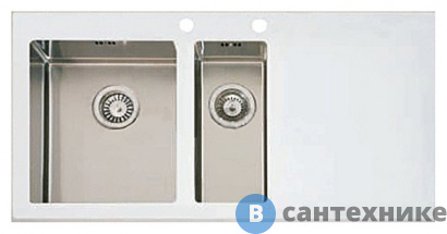 картинка Кухонная мойка IMENZA Instinct 1 1/2B 1D белая левая (IVX1511500E)