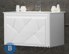 Тумба под раковину SMILE Луиджи 90 подвесная, цв. белый матовый