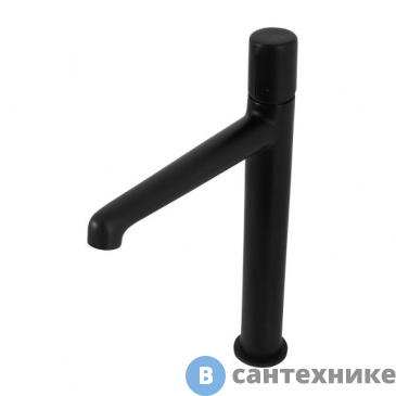 картинка Смеситель BelBagno UNO UNO-LMC-NERO-W0 для накладных раковин без донного клапана, чёрный