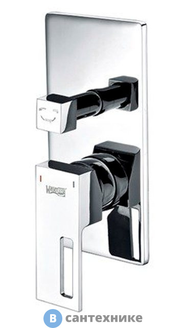 Смеситель WasserKRAFT Alme 1541 для ванны и душа латунь, хромоникелевое покрытие