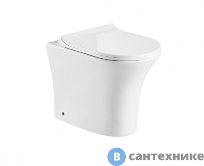 картинка Унитаз приставной CeruttiSpa BERNINA F CT7842 (520*340*400) безободковый, сиденье с микролифтом