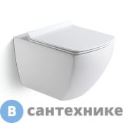 Унитаз Black&White W-726 подвесной Rimless / UF seat cover / Fixing screw (515x360x345)