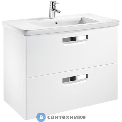 Тумба под раковину Roca GAP ZRU9302877 белый глянцевый (80x60)