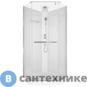 Душевая кабина CeruttiSpa CHIKA901T (90*90*215-225) без крыши, пятиугольный низкий поддон