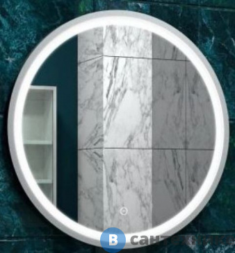 картинка Зеркало Континент Style White Led D 600 (ЗЛП789)