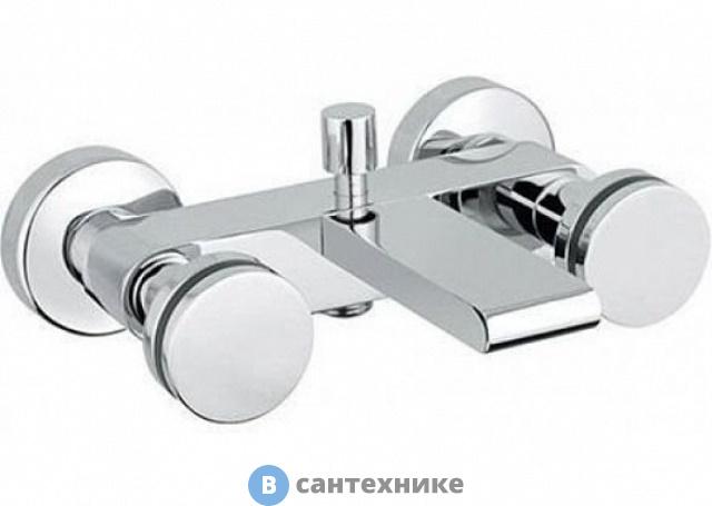 Смеситель Cezares FLAT-V-01 для ванны с ручным душем, хром