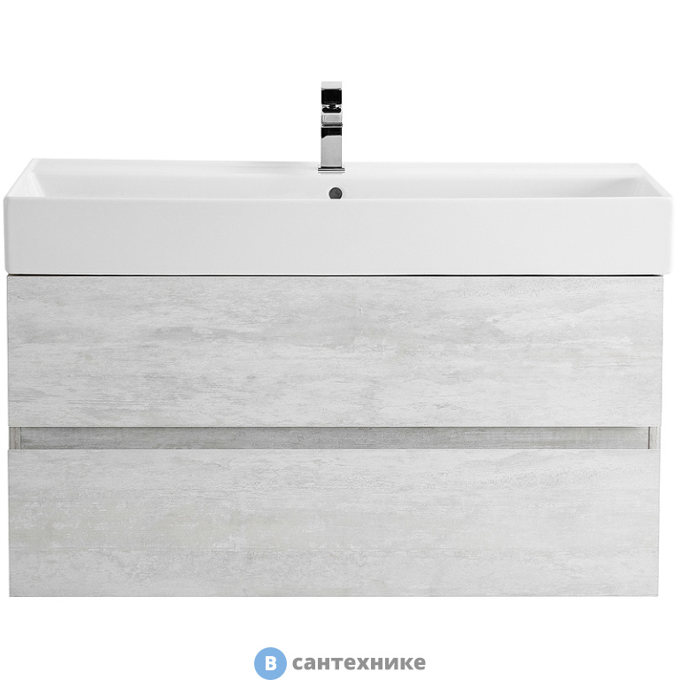 Тумба под раковину Cezares MOLVENO 46 подвесная с двумя выкатными ящиками, Legno Bianco, 800x460x500, MOLVENO 46-80-2C-SO-LB