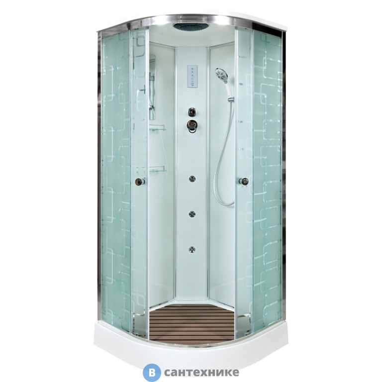 Душевая кабина Deto EM1580 с гидромассажем и электроникой