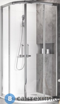 картинка Душевое ограждение Ravak Blix XP2CP4 -90 R 500 блестящий + Транспарент (X3B270C00Z1C)