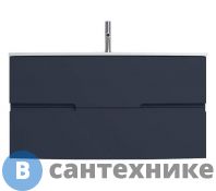 Тумба под раковину Jacob Delafon Nona EB1889RU-G98 с интегрированными ручками, глянцевый темно-синий, 100 см, 2 ящика
