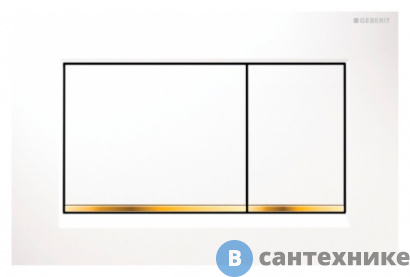 картинка Клавиша смыва Geberit SIGMA30  115.883.KK.1 (белый/золотой)