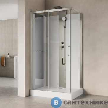 картинка Душевая кабина Black&White G8708-05 N / Brush Niсkel  (800х1100х2170)