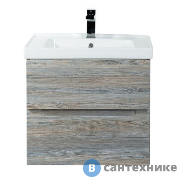 картинка Тумба под раковину Art & MAX TECHNO AM-Techno-600-2C-SO-LW635 подвесная с двумя выкатными ящиками, сосна
