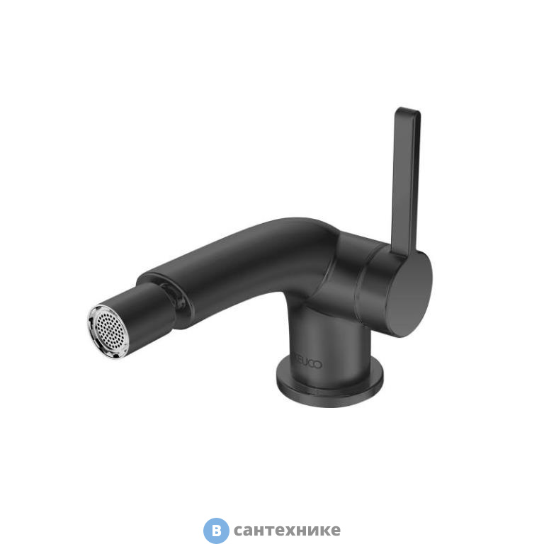 Смеситель Keuco EDITION 400 для биде, с гарнитурой, хром чёрный шлифованный (51509130000)