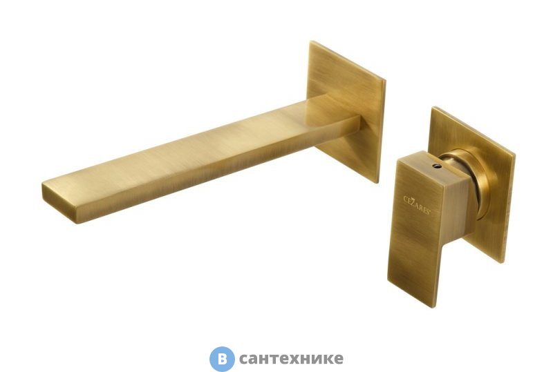 Смеситель Cezares UNIKA-BLI2-02 для раковины встраиваемый однорычажный, бронза