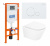 Комплект BelBagno 3 в 1 BB8001CHR/SC/BB002-80/BB014-SR-BIANCO (унитаз подвесной с сиденьем BelBagno TRE BB8001CHR/SC + система инсталляции для унитазов BelBagno BB002-80 с кнопкой смыва BB014-SR-BI)