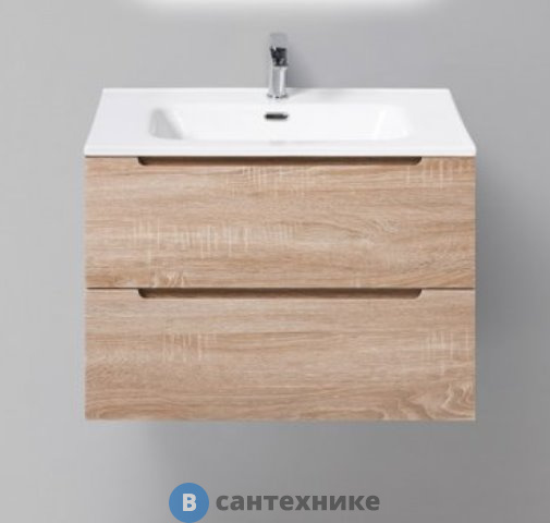 Тумба под раковину BelBagno 71 см ETNA-700-2C-SO-WO-P подвесная с двумя выкатными ящиками Rovere Bianco