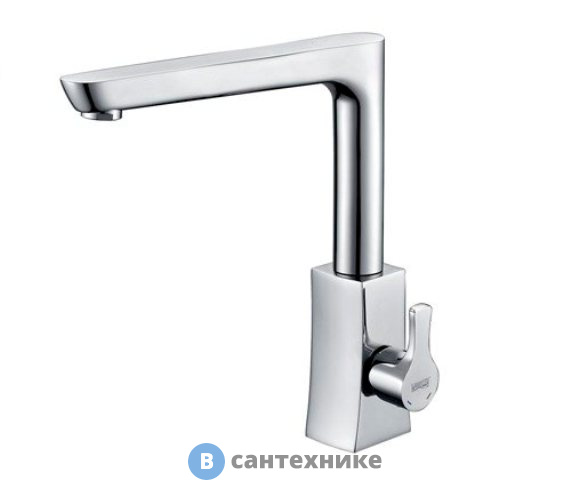 Смеситель WasserKRAFT Berkel 4807 для кухни с поворотным изливом латунь, хромоникелевое покрытие