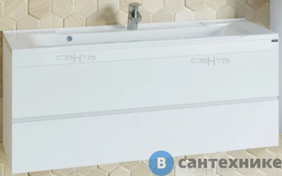 картинка Тумба под раковину СанТа Марс 120 2 ящ. подвес. ум. Елен 120 (700255)