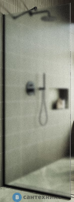 Душевая перегородка в профиле MaybahGlass 1950*790 Стекло 8 мм Сатин (MGD-700-6у)