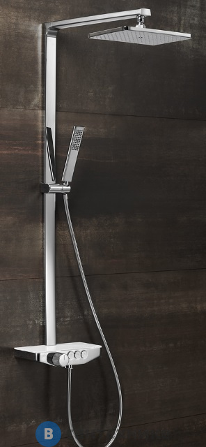 Душевая стойка Black&White U7785 хром