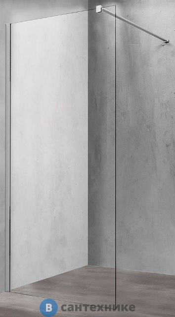Душевая перегородка Vincea Walk-In VSW-1H700CL, 700*2000, хром, стекло прозрачное