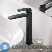 Смеситель Grossman Mercury 520.K35.10.210 для раковины высокий, черный матовый (520.K35.10.210)