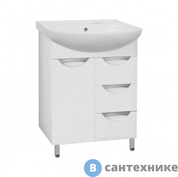 картинка Тумба под раковину Style line Жасмин-65 (3 ящика) (4650134471472)