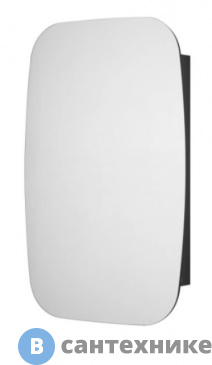 картинка Зеркальный шкаф Акватон Сохо 60 1A258302AJA0R 600x130x960 подвесной, петли справа, графит матовый