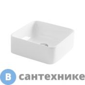 Раковина AXA Normal WS10401V накладная квадратная 355х355х130 мм, без перелива, White Glossy